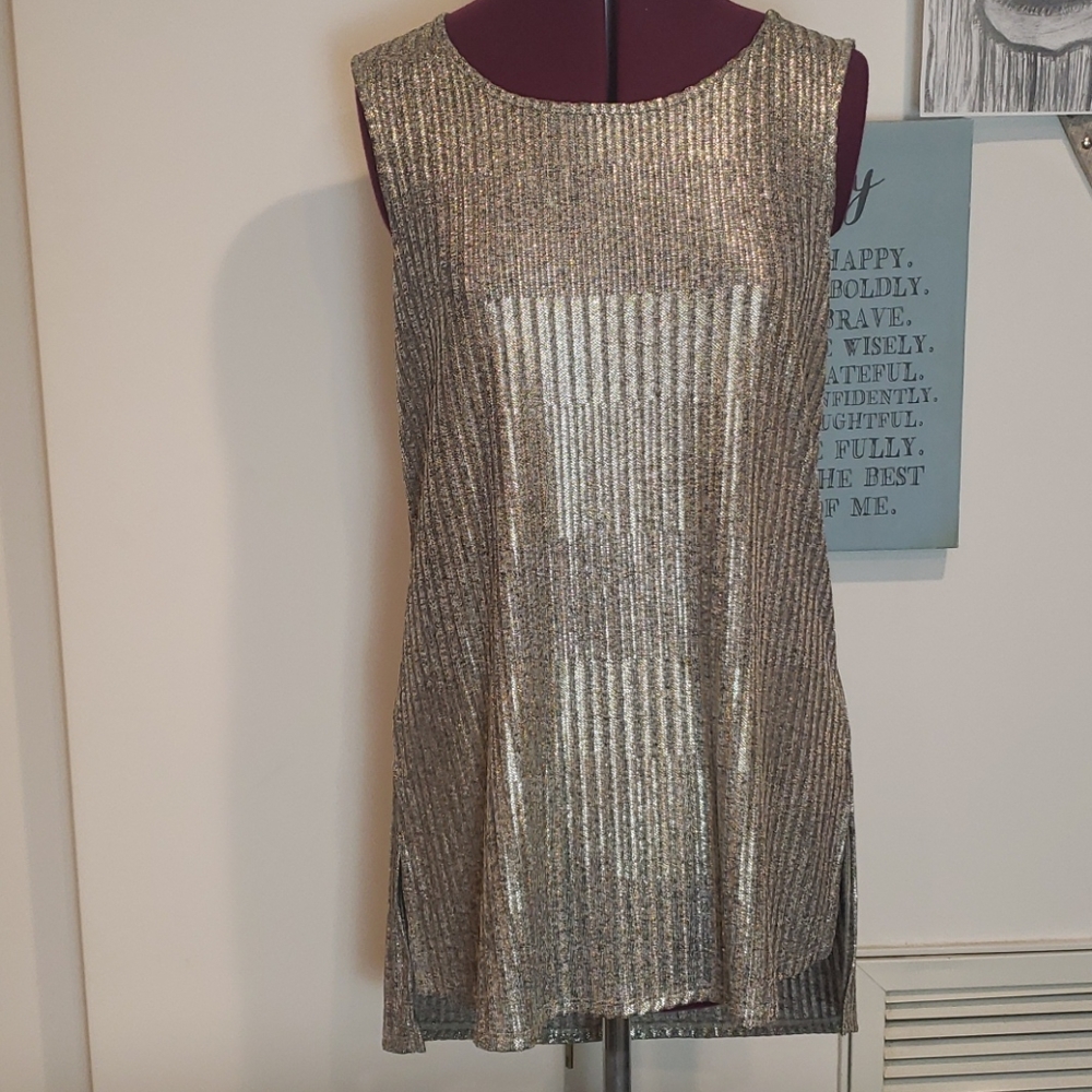 Metallic Tunic Tank